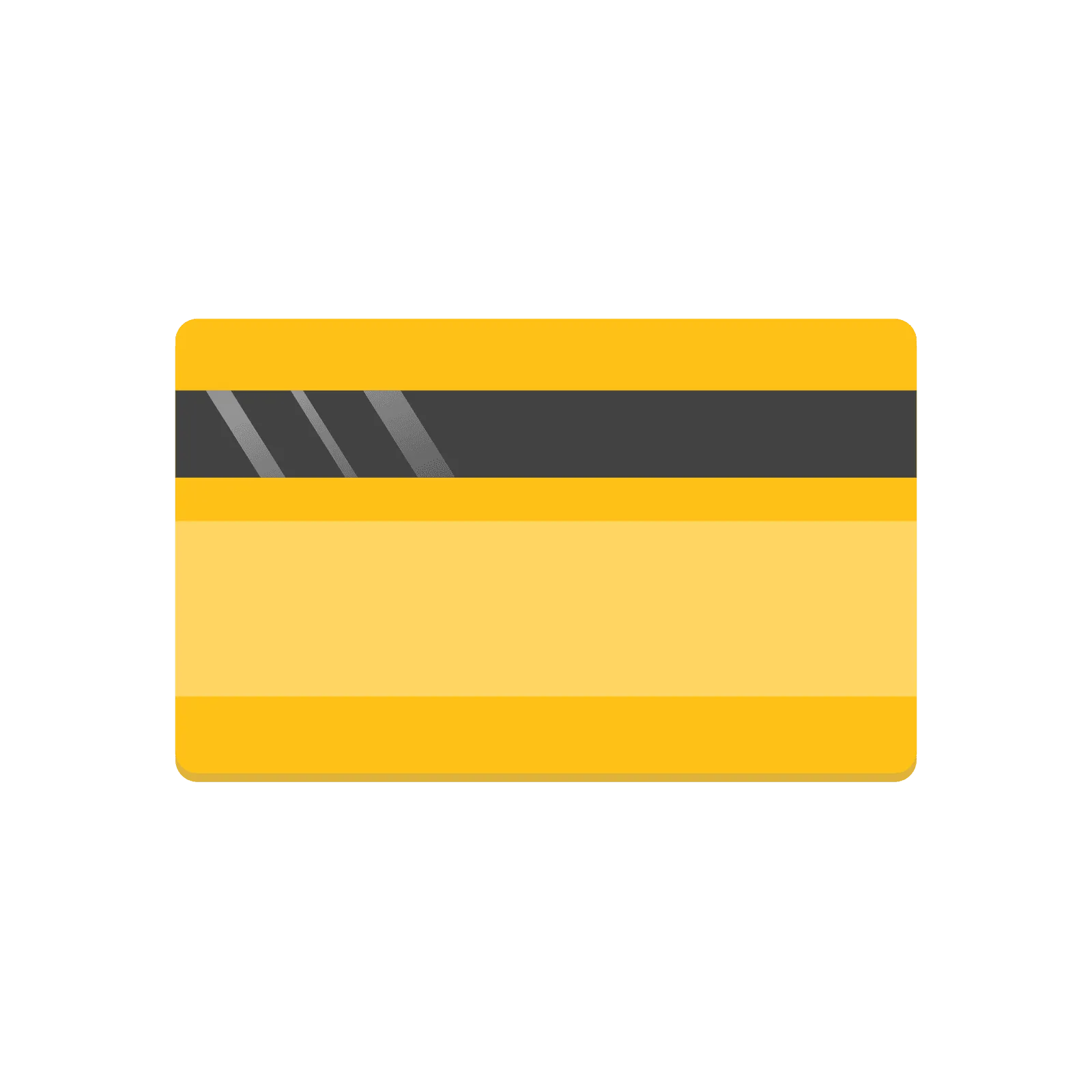Illustration of a yellow payment card